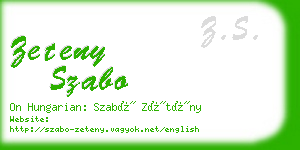 zeteny szabo business card